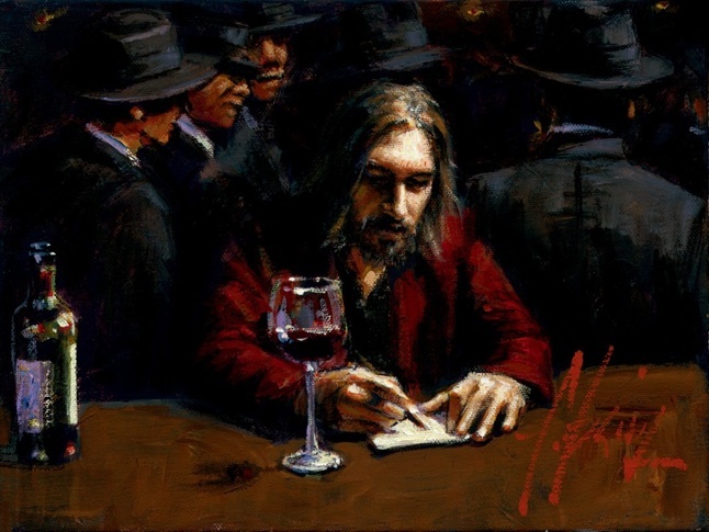 Man at the Bar II painting - Fabian Perez Man at the Bar II art painting